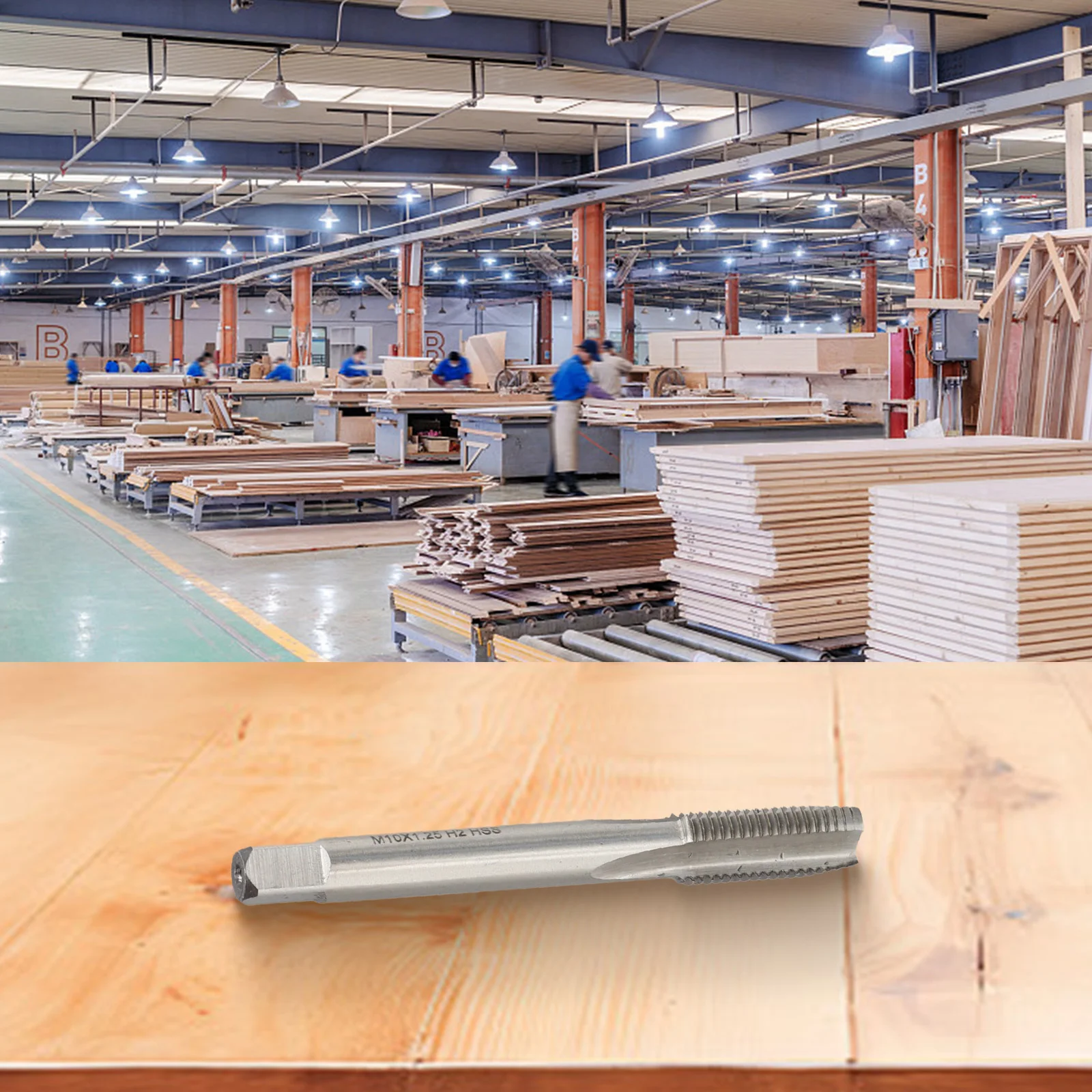 M10 x 1 25mm Left Hand Threading Tool HSS Construction for Long Lasting Use 80mm Overall Length for Smooth Operations