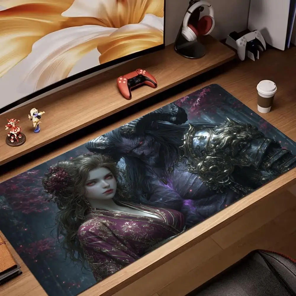 

Devil and Princess Mouse Pad rubber anti-slip Desk Mat pc accessories Gaming mat keypad mousepad suitable for work and game