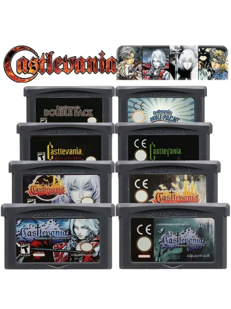 Cartouche de jeu vidéo série chaude, carte mémoire pour Console de jeu 32 bits, asie du volet, Dissonance pour jeu GBASP NDSL Castlevania GBA