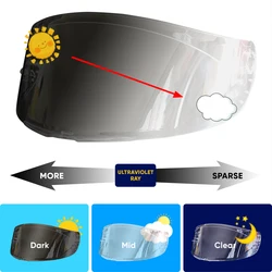 Visera fotocromática para casco de motocicleta, lentes para casco oscuro y transparente para MT V14,Revenge2 Rapide Pro,Blade 2 SV,Targo Visera