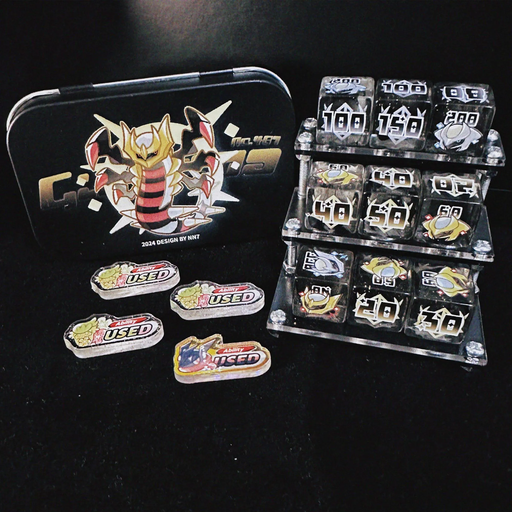 لتقوم بها بنفسك ذاتية الصنع Ptcg Giratina الضرر عداد مجموعة صناديق الكرتون Ptcg Greninja النرد الضرر عداد مجموعة أنيمي بطاقات دمى هدايا #1