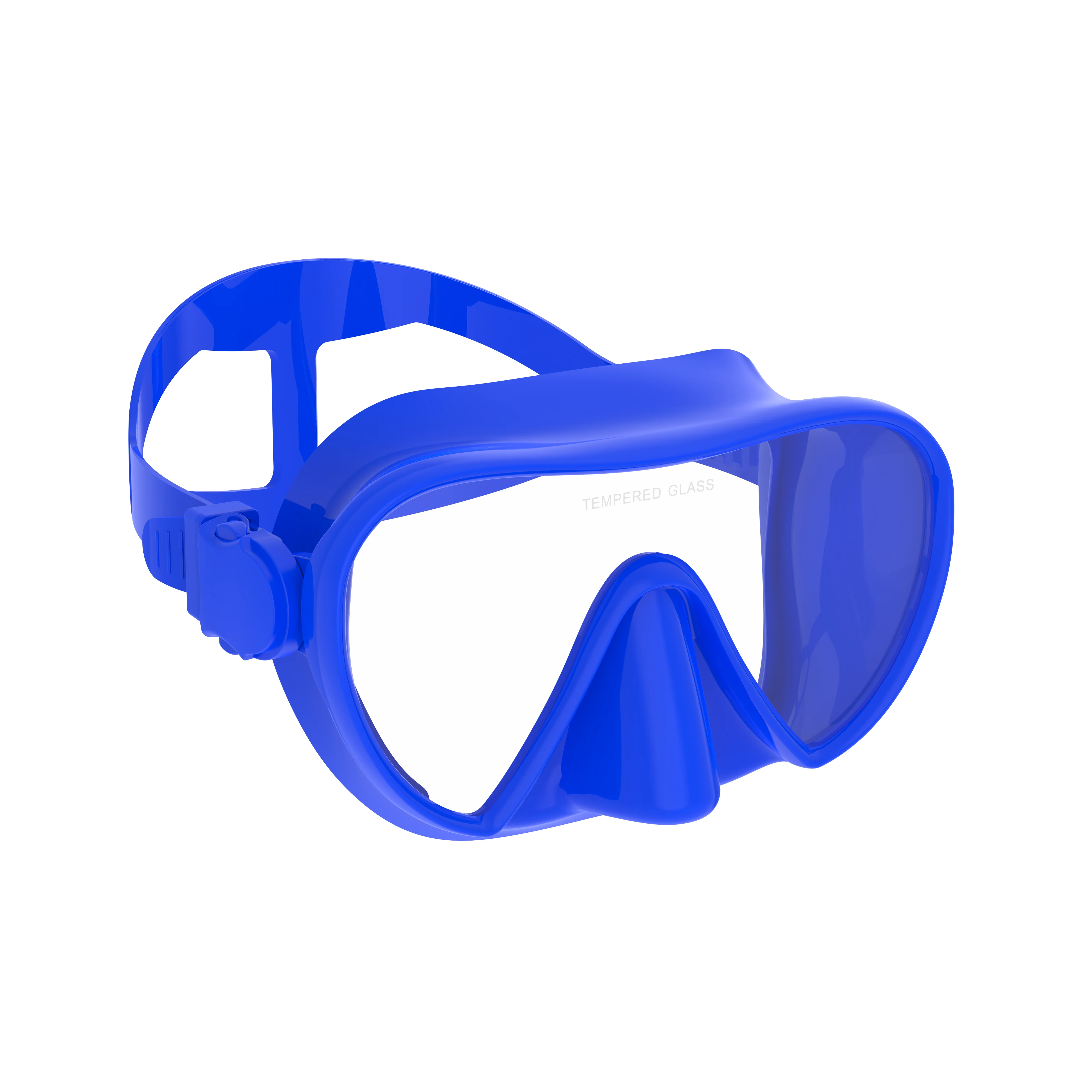 Rahmenlose Maske zum Tauchen, Schnorcheln, perfekte Dichtung, Silikonrock, Panorama-Schwimmbrille aus gehärtetem Glas, geeignet für Erwachsene – Detail 8