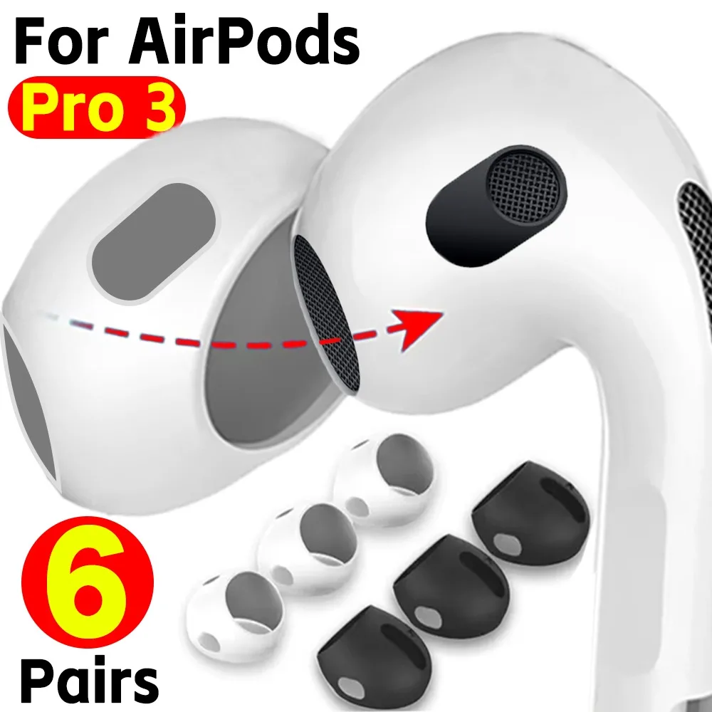 1-6 paires d'embouts en Silicone pour AirPods Pro3, oreillettes de protection Ultra fines, antidérapantes, pour écouteurs Airpods Pro 3e génération