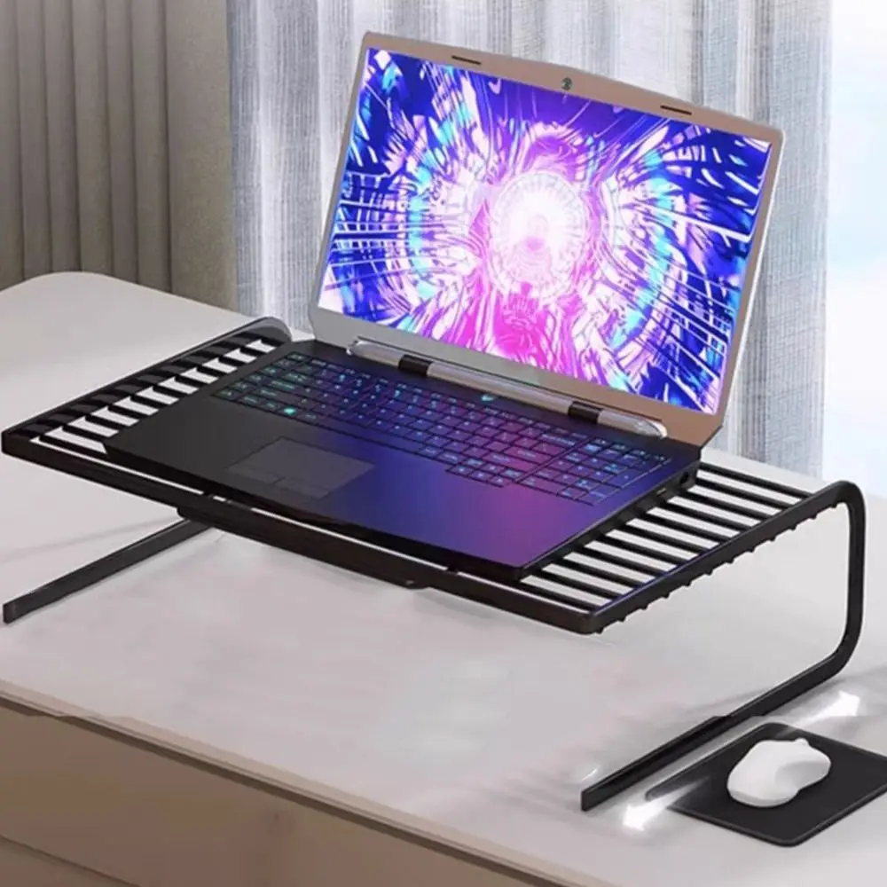 

Save Space Iron Laptop Stand Portable 3 Size Computer Base holder Hovering Desk U Shaped Barbecue Grill Stand Household