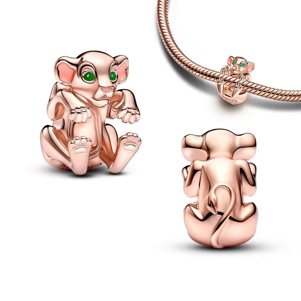 MINISO Disney Simba The Lion King Pendant Charms S925 Beads Fit Bracelet Sterling Silver DIY Jewelry Kids Women Gift Accessories image 4