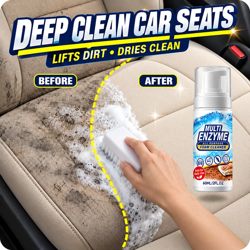 All Purpose Car Interior Foam Cleaner For Grease Dirt And Stains Deep Cleaning For Car Seats Dashboard And Trim