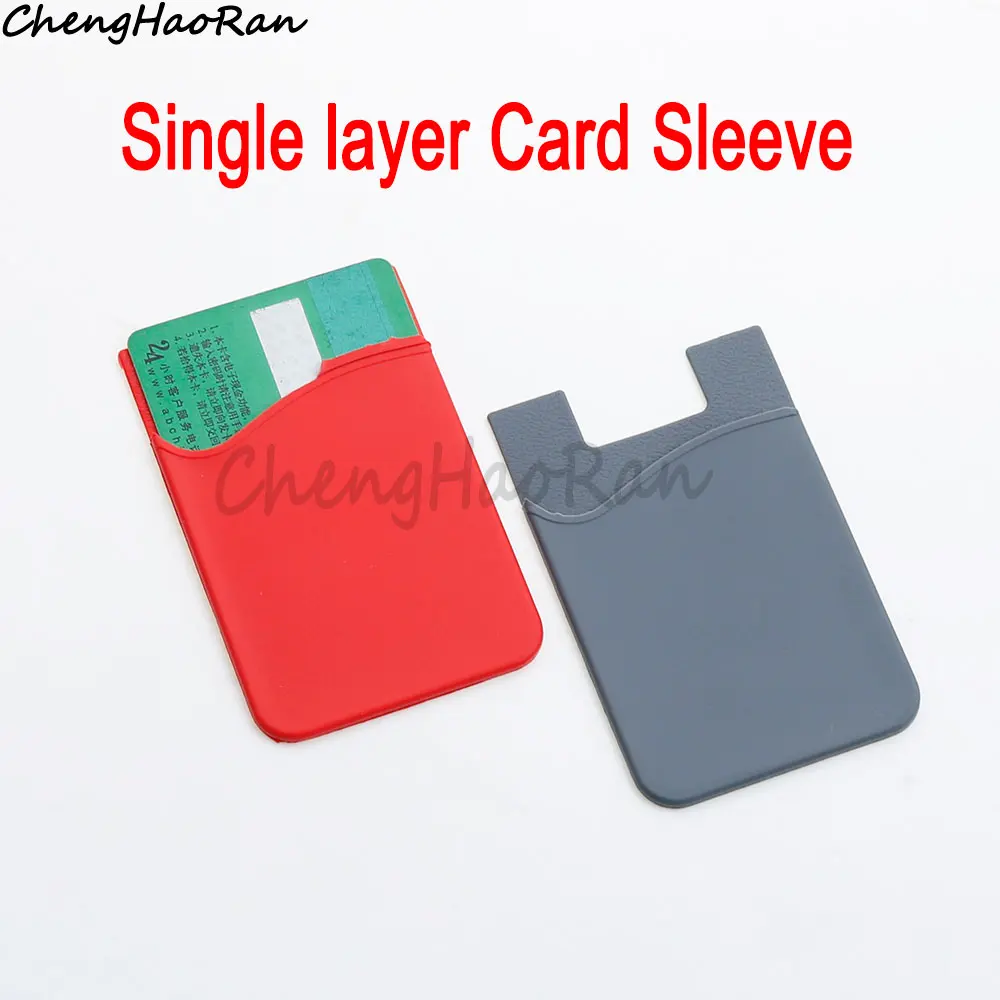 1 Pc Adhesive Sticker Mobile Phone Back Cards Wallet Case Credit ID Card Holder Cell Phone Card Holder Pocket 86*56mm Card Case