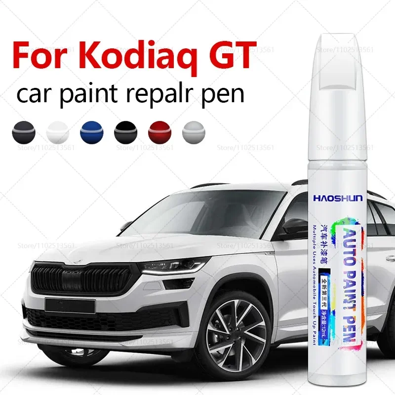 Paint Repair Pen Touch Up Scratch Remover DIY Auto Accessories Black White Gold Red Blue Gray For Skoda Kodiaq GT 2018-2025 MQB