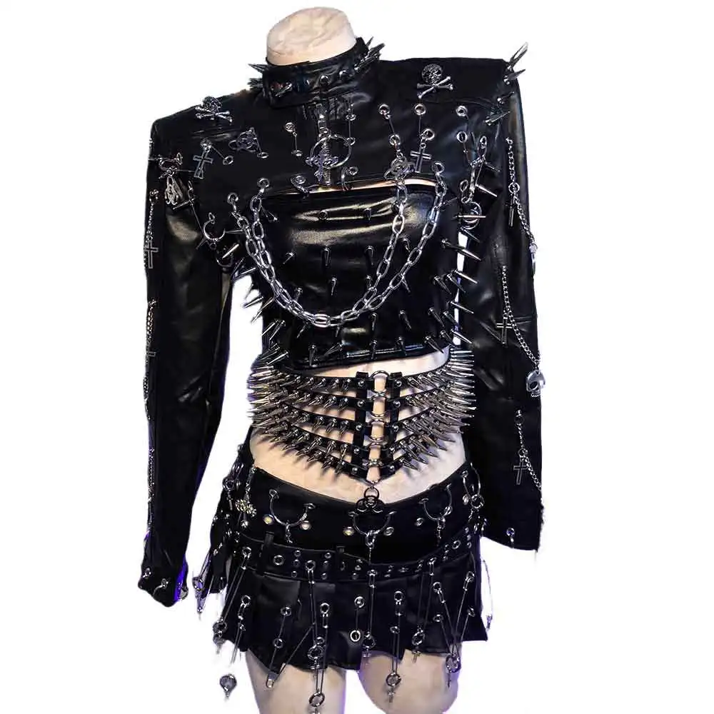 Goth Skirts Emo Clothing Cyber Grunge Festival Y2K Rave Outfits Gothic Clothes Punk Rock Clothes Scene ALT Alternative Vkei - view 3
