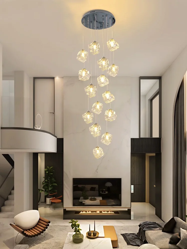 

New Modern Crystal LED Multi Head Living Room Pendant Lamp Decoration, Bedroom Pendant Lamp Hanging Lamp, Home Decoration Luxury