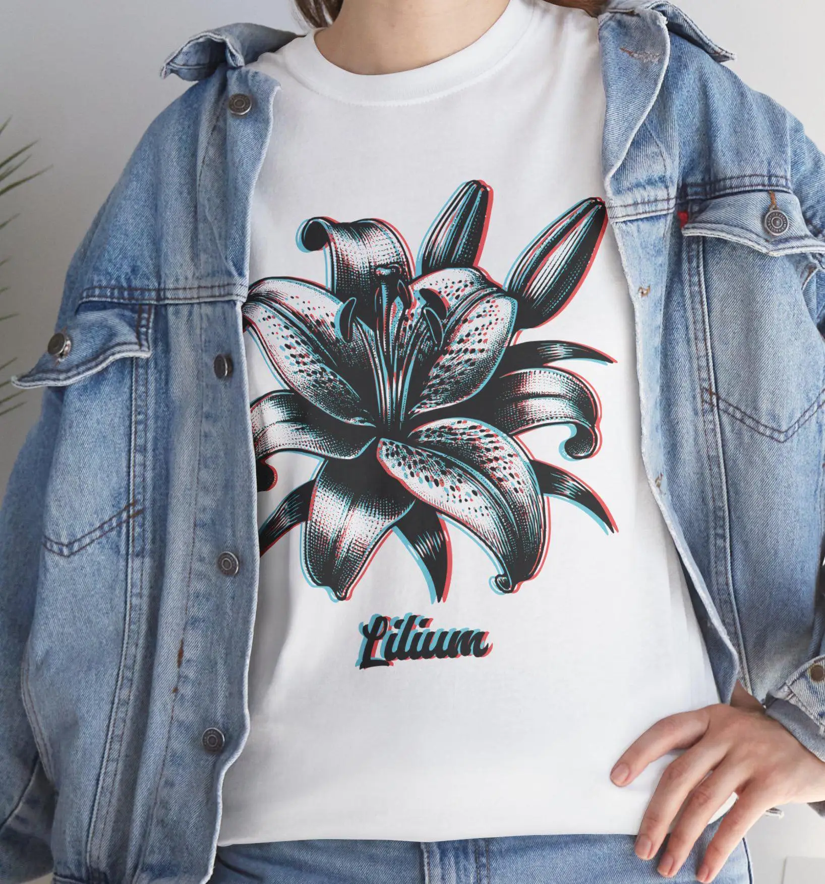 Lilium 3D T shirt effect flower unisex summer 3 colors