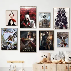 A-Assassins-Creed Game Poster Posters Kraft Paper Vintage Poster Wall Art Painting Study Aesthetic Art Small Size Wall Stickers