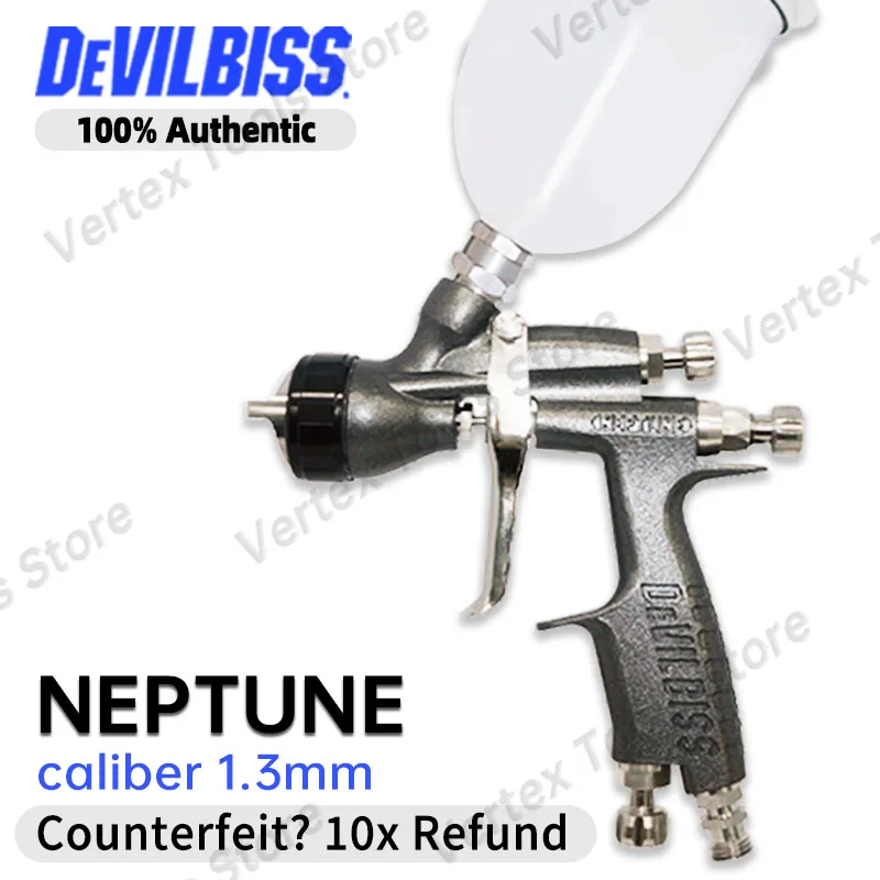DeVilbiss Neptune Air Spray Gun for Car Paint Hardware Wood Coating Multi-use Professional Finish Topcoat Pneumatic Sprayer