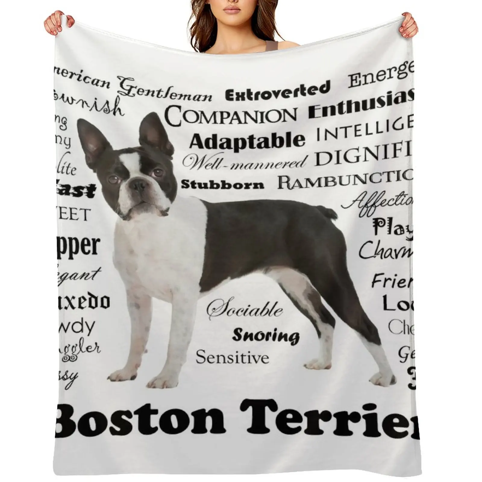 

Boston Terrier Traits Throw Blanket Beautifuls sofa bed Sofa Throw for winter Blankets