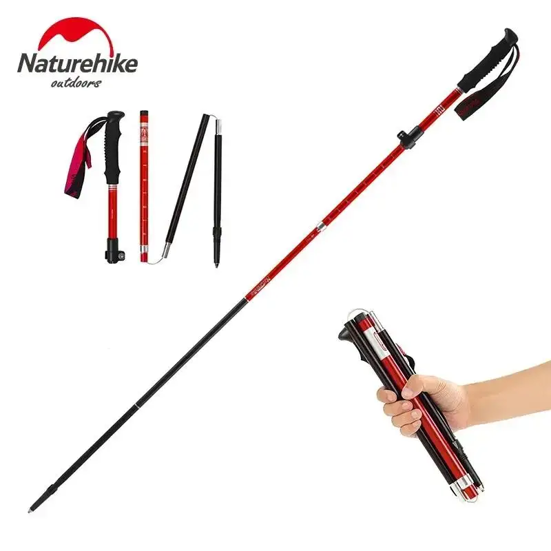 Naturehike Trekking Poles Nordic Walking Poles Aluminum Trekking Sticks Foldable Hiking Pole Telescopic stick Walking stick