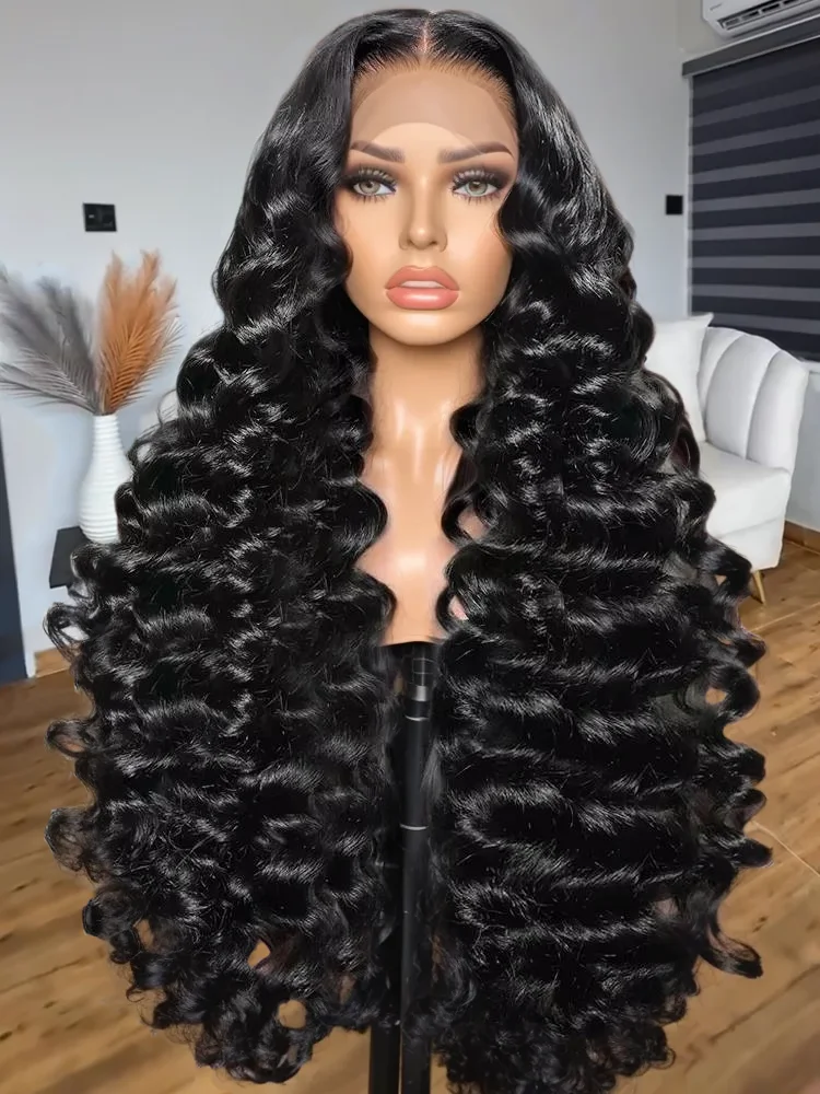 loose wave 220 300 density 30 40 inch 13x4 13x6 hd lace frontal wig 100 human hair brazilian deep wave curly lace front wigs