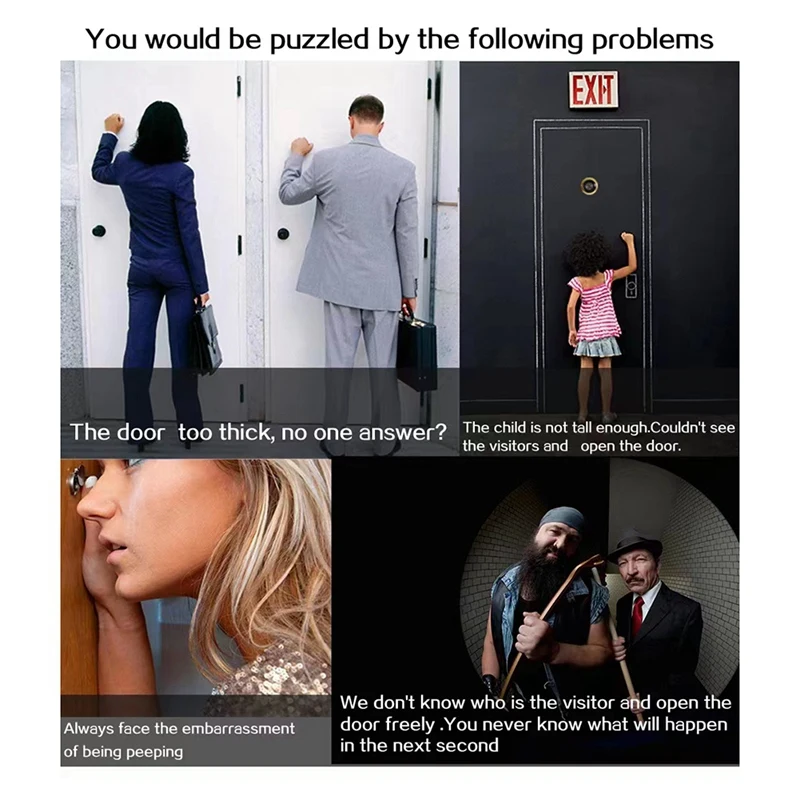 4.3 Polegadas HD Porta Olho Digital Inteligente Campainha TFT Color Door Eye 1MP 145 °   Monitor de câmera de segurança doméstica grande angular