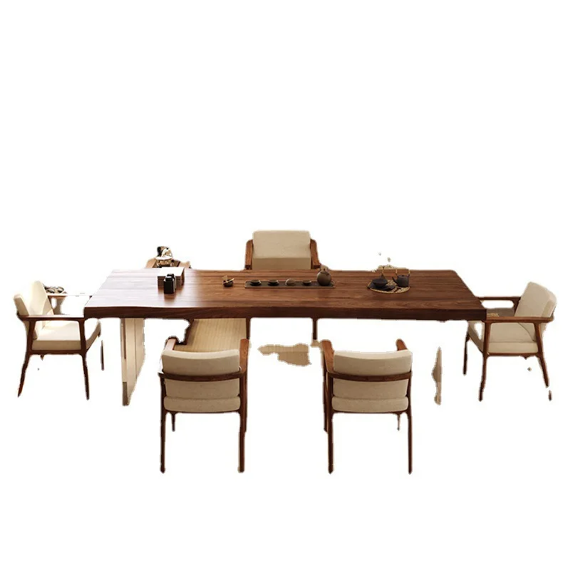 

Simple, home, living room, Nordic, wabi-sabi, solid wood, tea table and chairs, leisure, bed and breakfast, combination