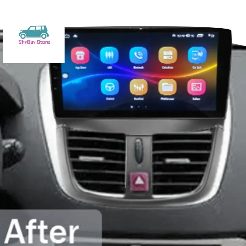 

9 Inch 2Din Car Radio Fascias Frame Navigation Frame Stereo Panel Fascia Stereo Panel For 207 2006-2010