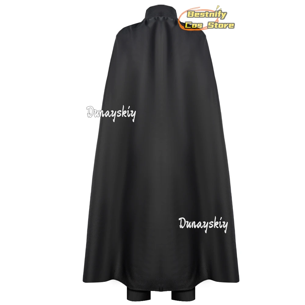 أزياء CosplayMovie V التأثيرية زي أسود طويل عباءة حفلات الهالوين كرنفال للرجال بدلة الزي
