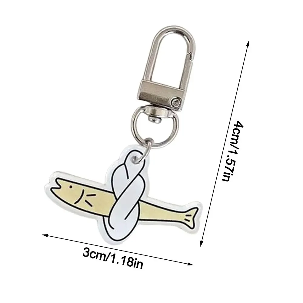 Portable Acrylic Bag Keychain Pendant Cartoon Hanging Fish Keyring Fish Key Chain Girls