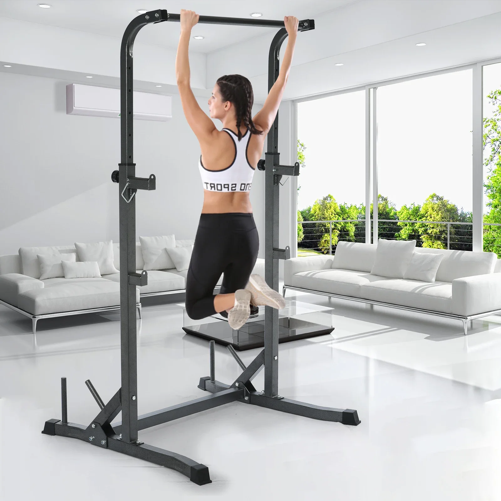 indoor fitness equipment adjustable fitness weight lifting barbell stand squat rack