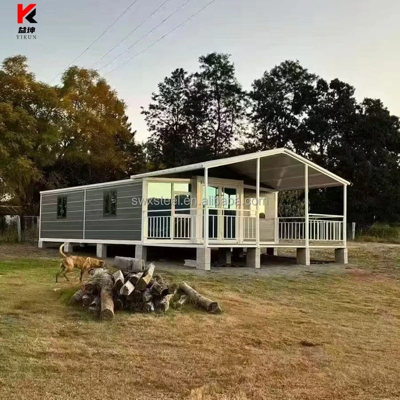 20ft 30ft 40ft Expandable Steel Container House 3 Bedrooms Contemporary Design 5-Year Warranty for Offices Kitchens Bathrooms