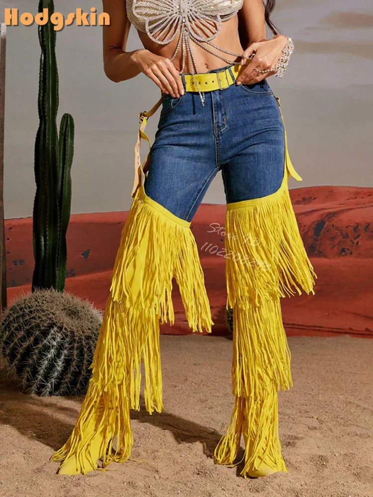 Sexy Yellow Fringe Boots Pointed Toe Fashion Stiletto Side Zipper Over-the Knee Boots Snake Pattern 2026 Women New Modern Shoes