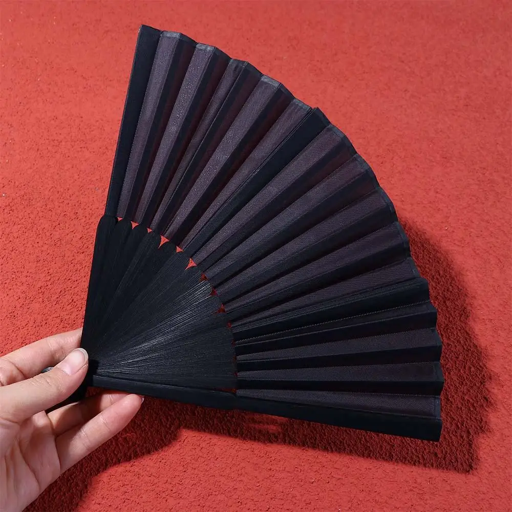 Handmade Vintage Style Party Dance Fan Crafts Wedding Hand Fan Handle Hand Fan Folding Fans Photo Prop Tool