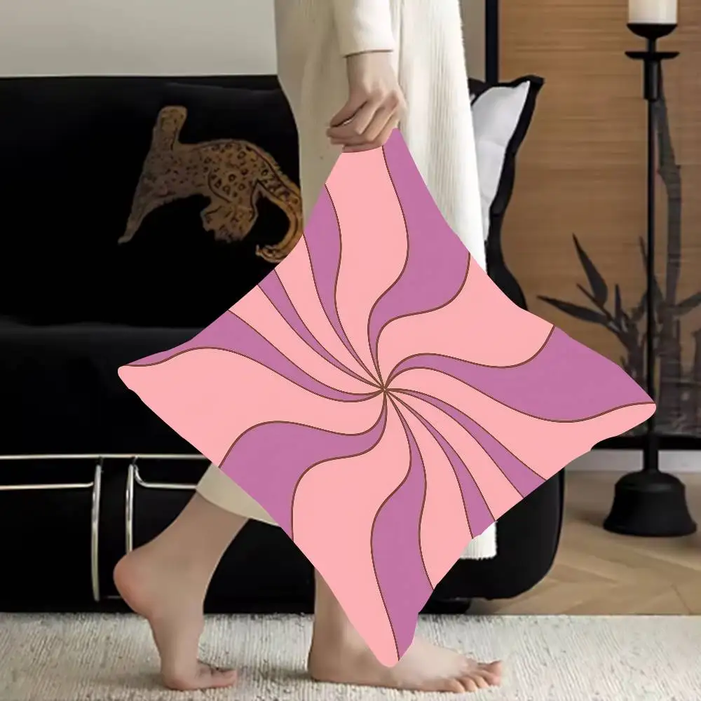 

Purple Pinwheel Personalized Pillow Cover Kids Bedroom Wild Party Decor Pillowcase Kid Birthday Shower Gift