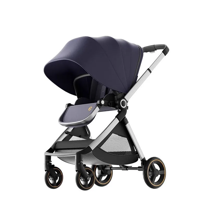 Deluxe kinderwagen tweezijdig hoog landschap lichtgewicht opvouwbaar kan zitten of liggen