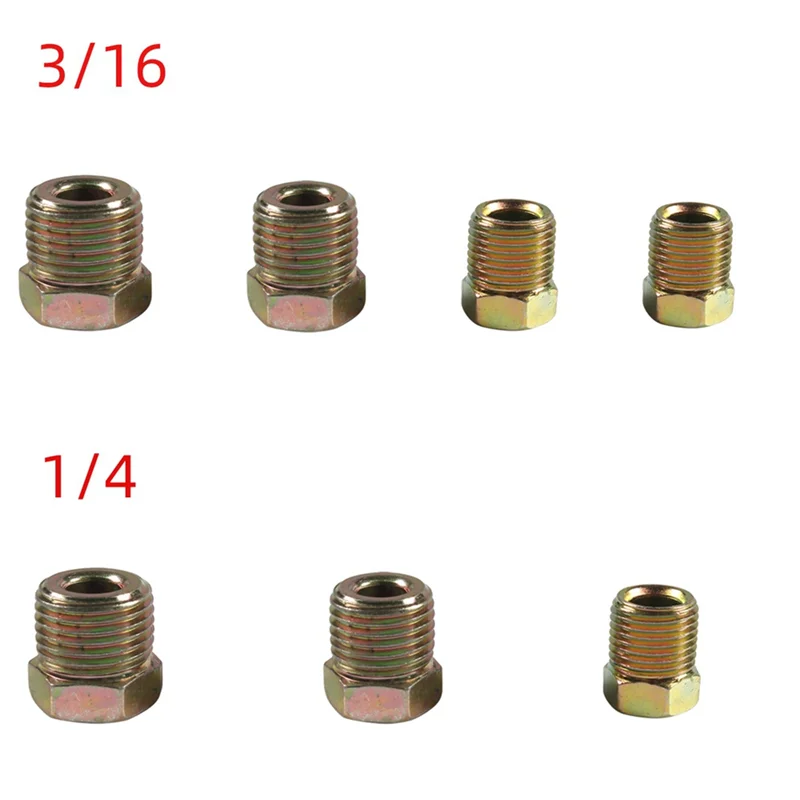 

35 PCS Brake Line Fittings Kit For 3/16 Inch (19 Fittings) And 1/4 Inch (16 Fittings)For Inverted Flares Brake Line Tube-A54R