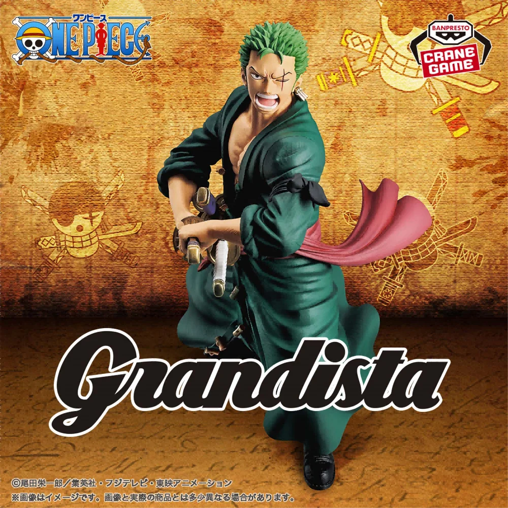 In Stock Original BANDAI Banpresto Grandista ONE PIECE Roronoa Zoro 2.0 PVC Anime Figure Action Figures Model Toys