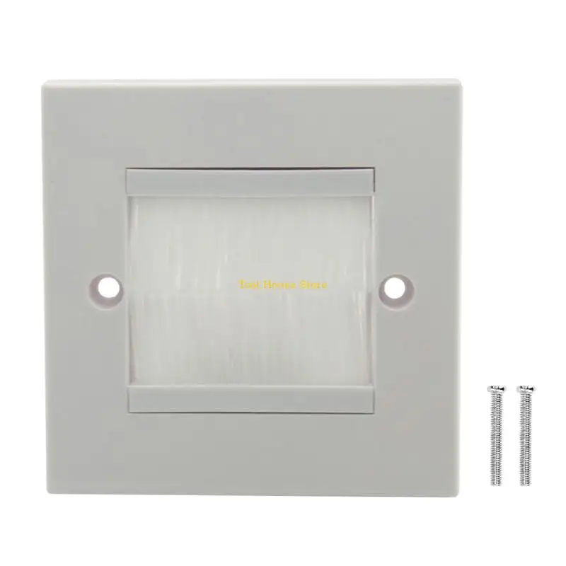 

Wall Outlet Cable Entry Cover Brush Wall Plate Port Insert Cover Cable Passthrough Wall Outlet Cable Entry Cover