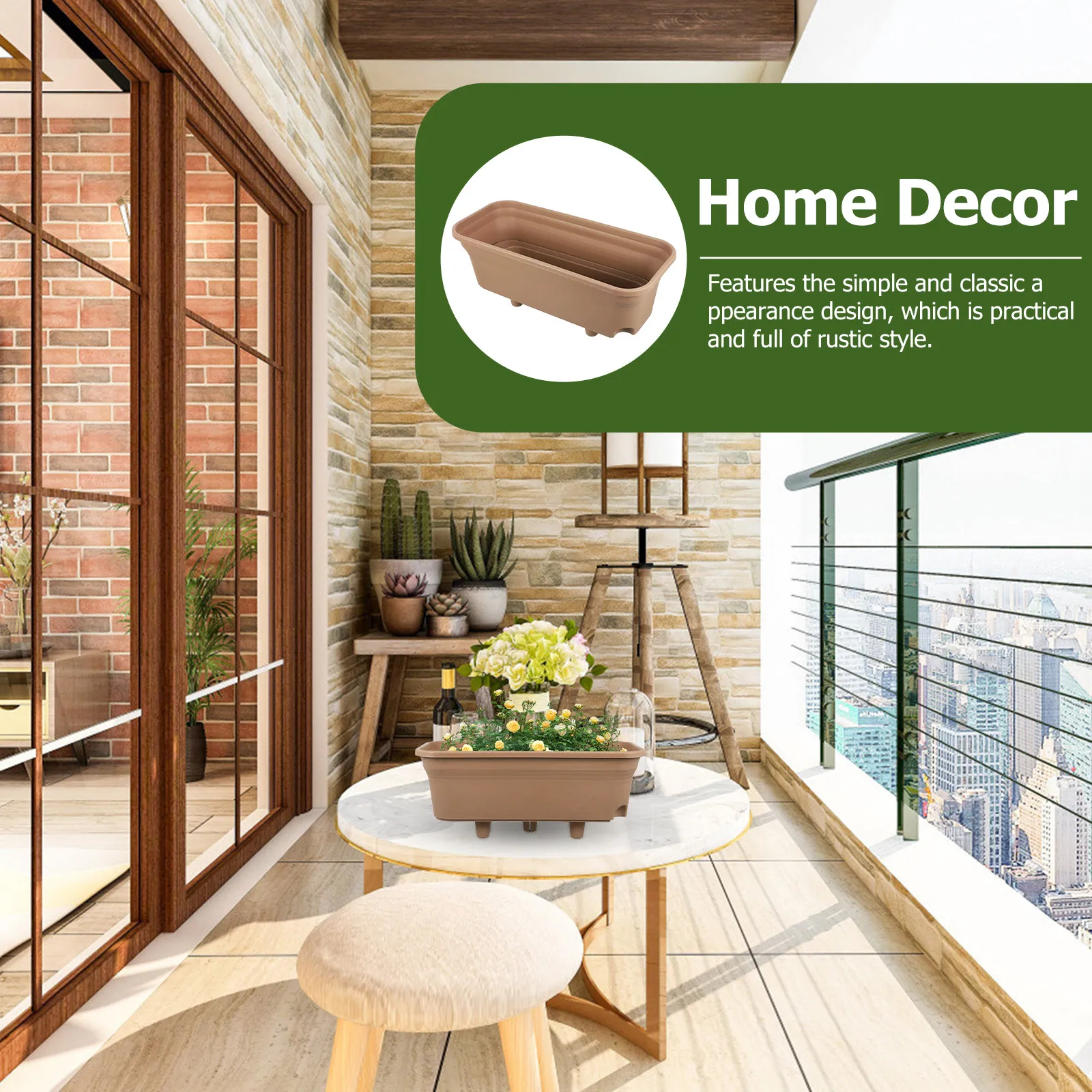 

Automatic Water Absorption Flowerpot Double Layer Design Hydroponic Planting Container For Succulents Plastic Flower Pots Home