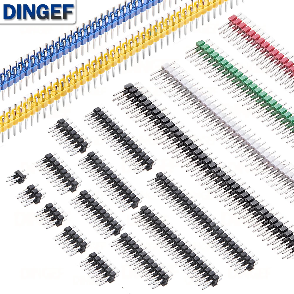 10Piece 2.54MM Double Row Male 2~40P Breakaway PCB Board Pin Header Connector Strip Pinheader 2 * 2/3/4/6/8/10/12/15/20/40P 20P