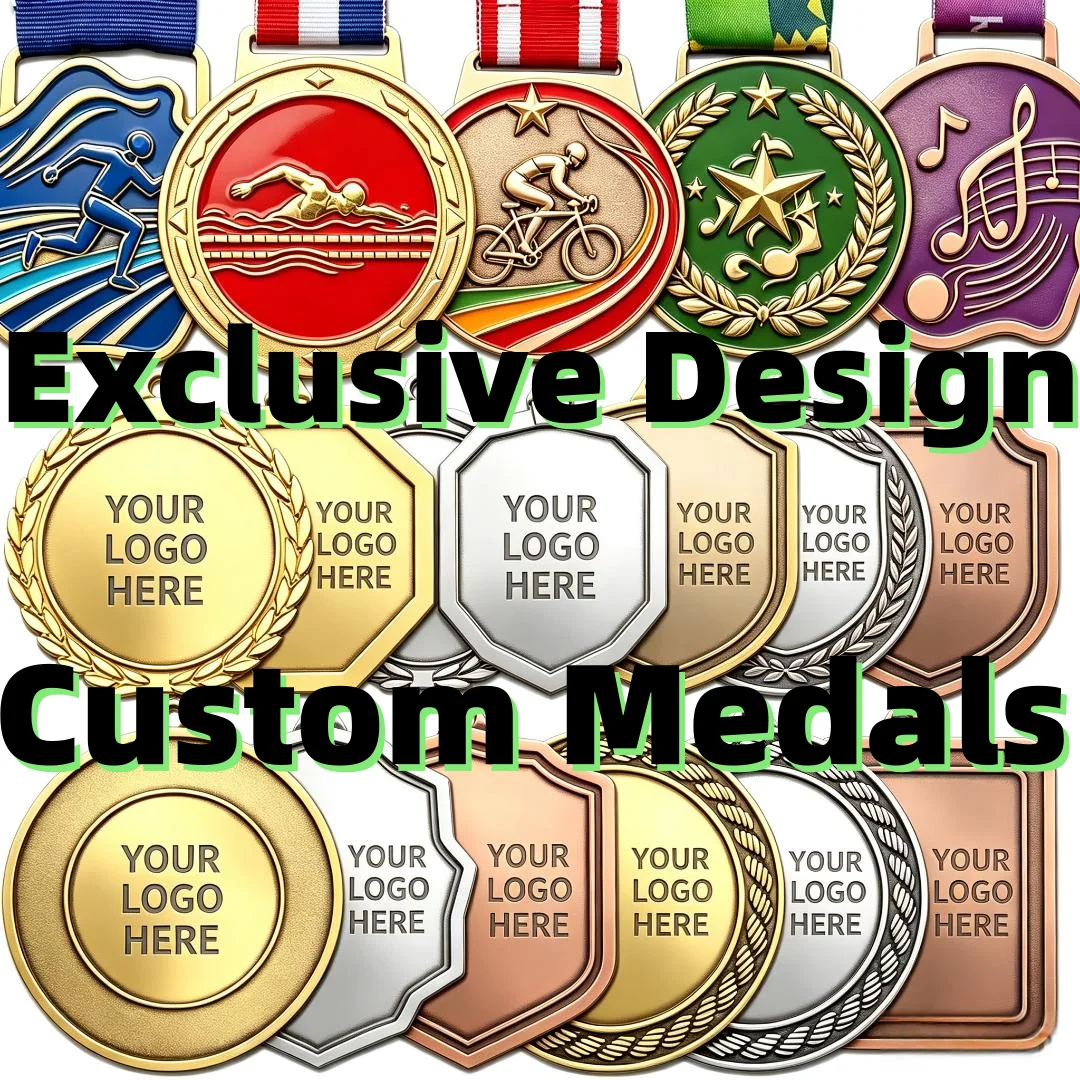 Custom Medal custom running medals metal sport prizes customizable logo for track swimming cycling music tournament ceremonies