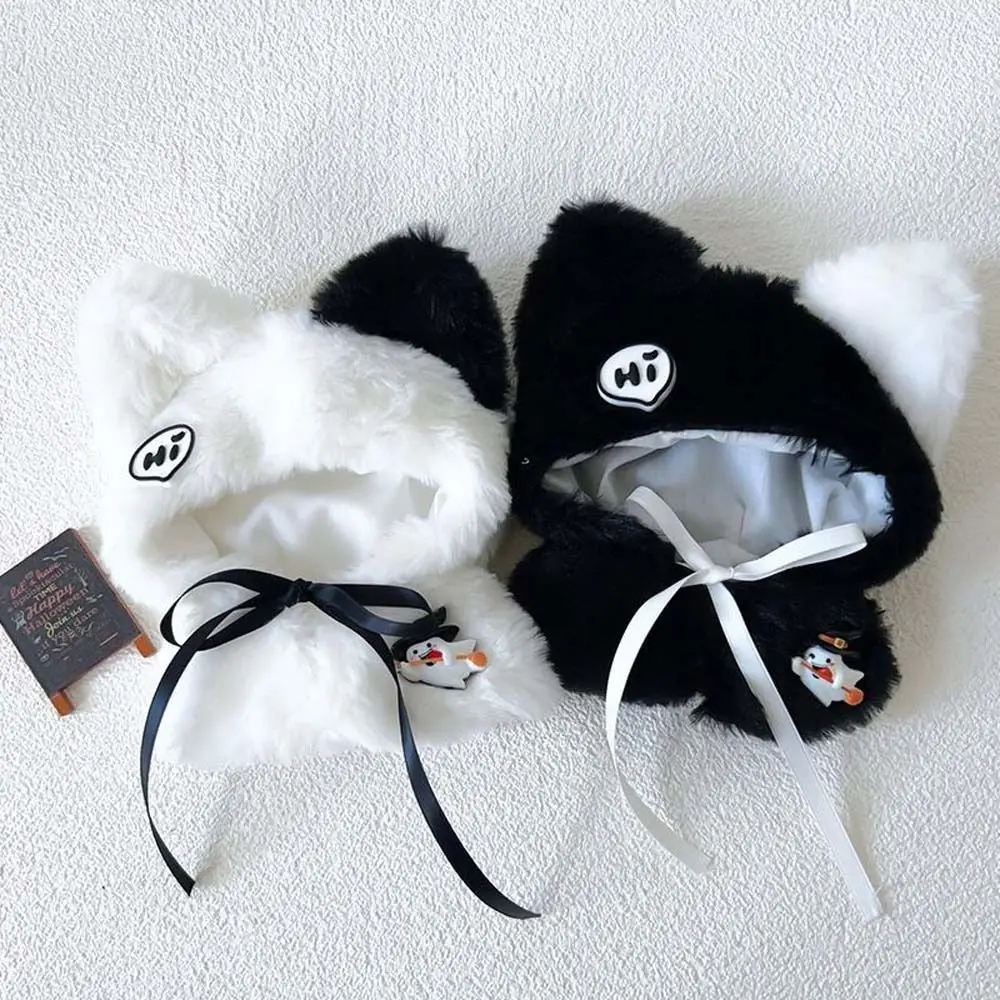 Black White 10cm Doll Clothes Clothes Outfit Hallowmas Theme Cotton Doll Clothes Kawaii Dress Up Doll Cloak Birthday Gift