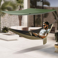 Portable Foldable Camping Hammock with Mosquito Net Tent and Rain Fly Tarp Single & Double Sling for Backpacking and Travel