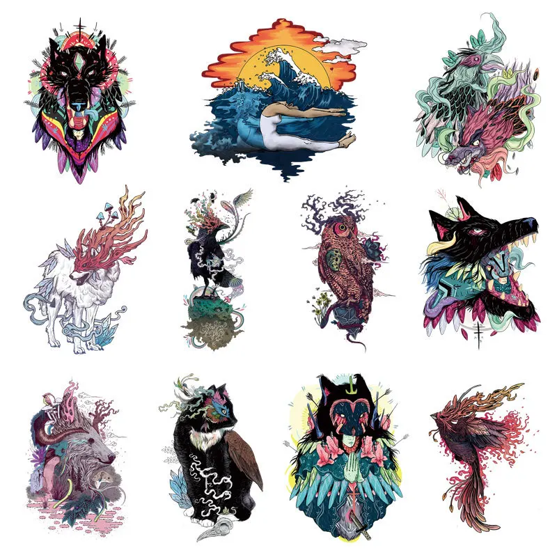 

11 types of monster cartoon divine beasts heat transfer printing and hot stamping clothing custom decoration wholesale