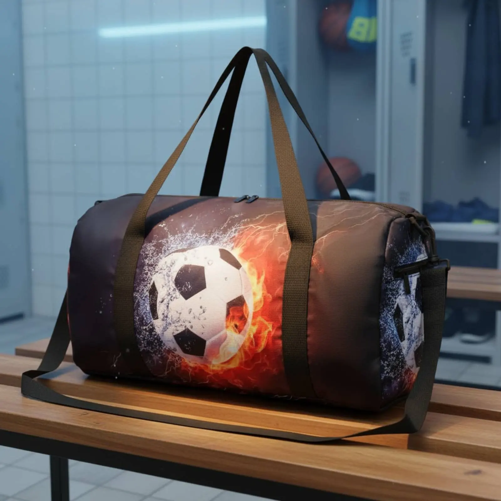 

Sports Duffel Bag Multi-Functional Large Capacity Equipment Bag Crossbody Travel Duffel Long-Lasting Multiple Pockets for Boys