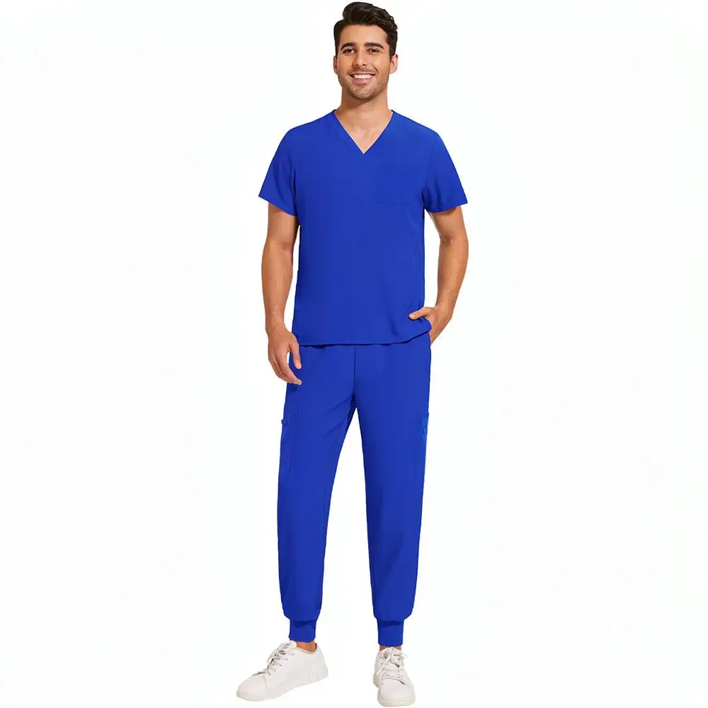 Breathable Medical Scrub Set For For Niaahinn Unisex Nursing Uniform V Neck Short Sleeve Comfortable Clinic Lab Staff Outfit