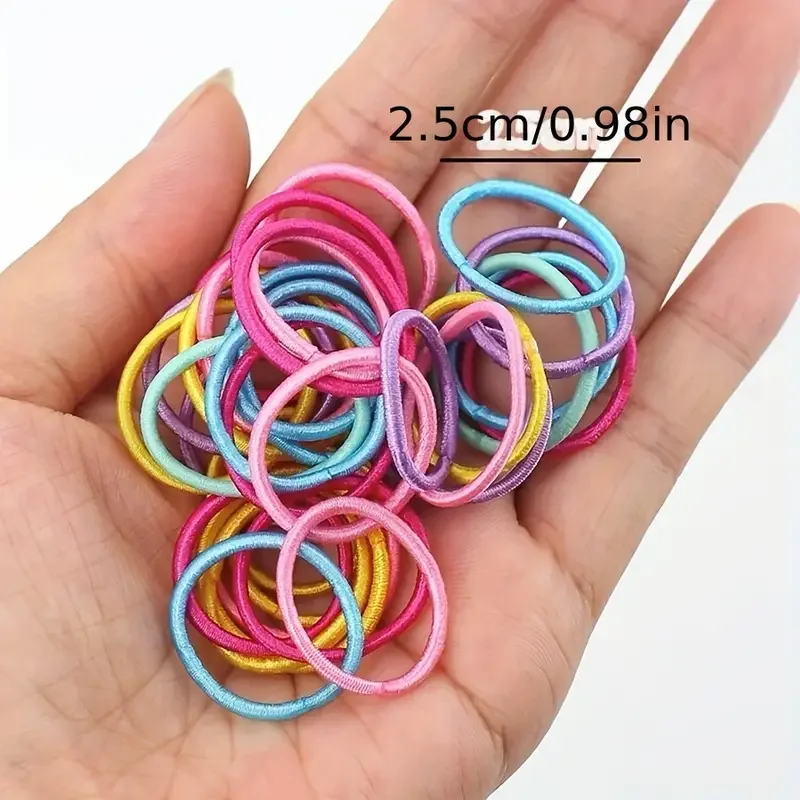 250/300Pcs Girls Colorful Hair Bands Set Nylon Elastic Rubber Band Children Ponytail Holder Scrunchies Kids Hair Accessories