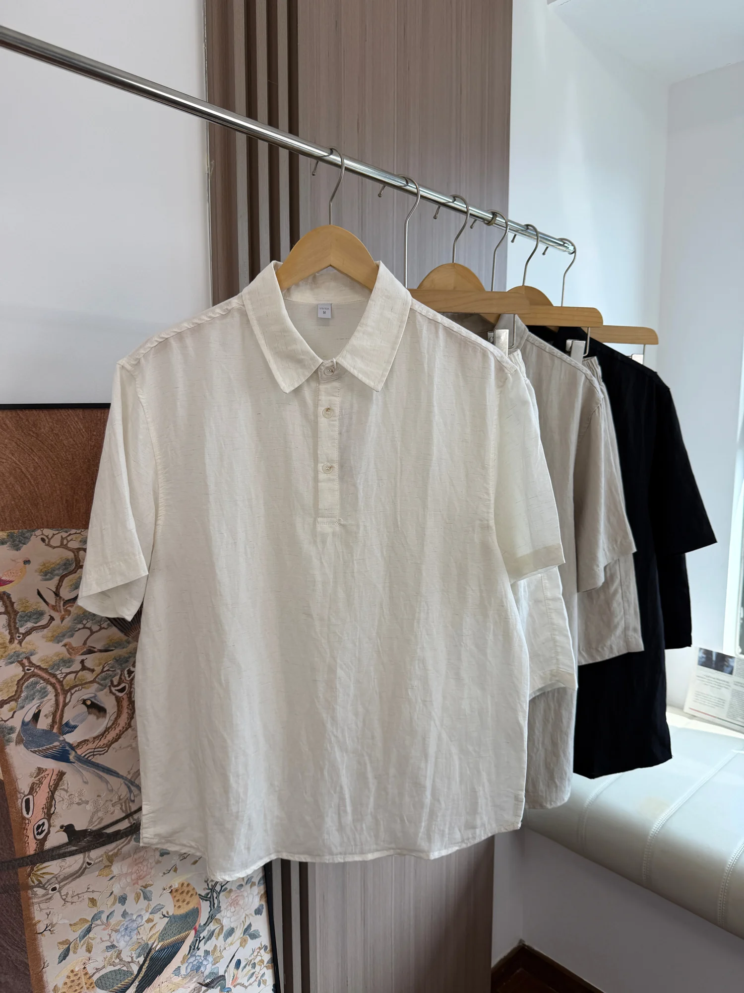 Lightweight Breathable Men's Summer Casual Shirt Short Sleeve Flip-Collar Comfortable Cool Short Pants Fashion Urban Style