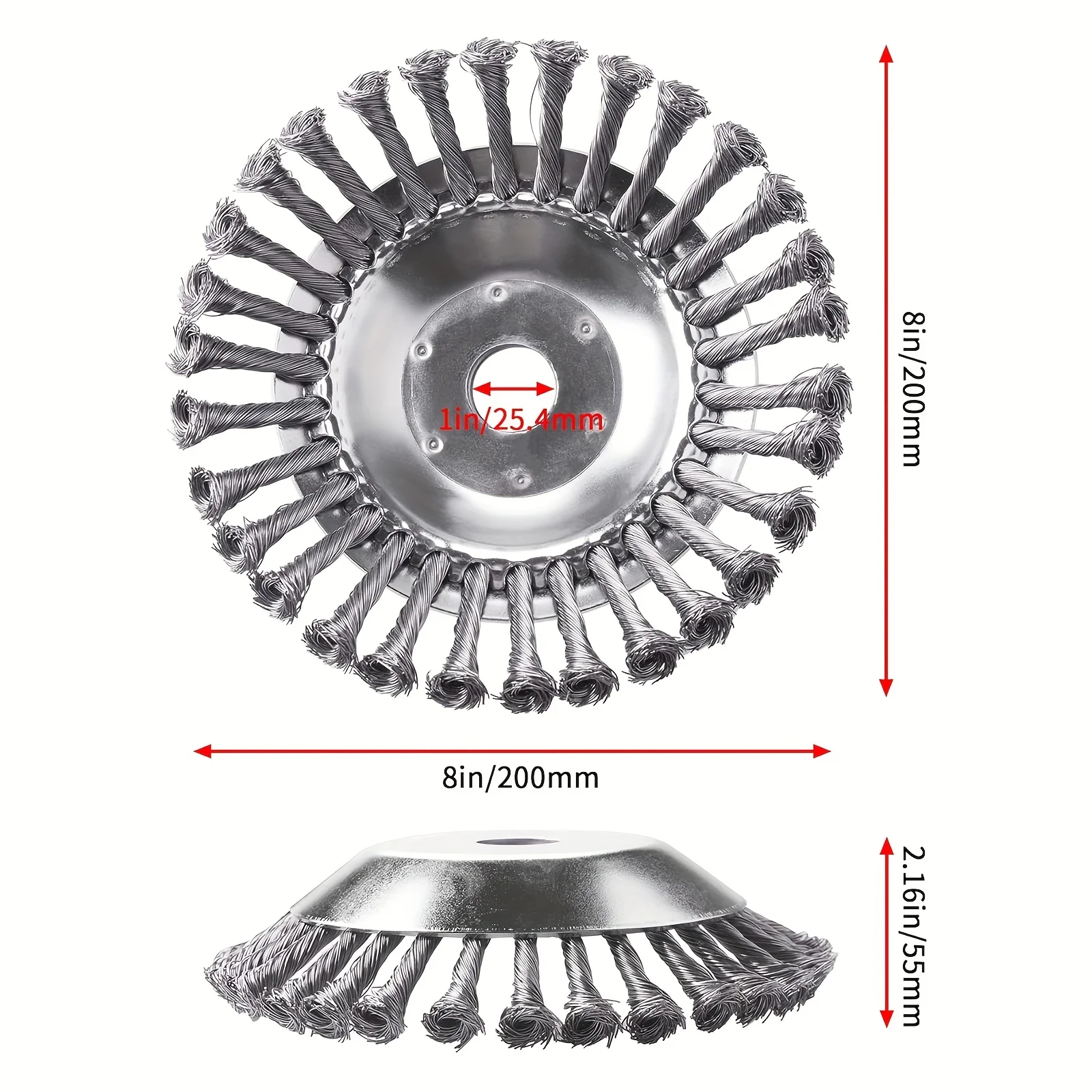 Multi-Function Rotary Brush (6/8 inch) – Weed Remover & Rust Scraper for Lawn, Park & Metal Surface - Only the brush