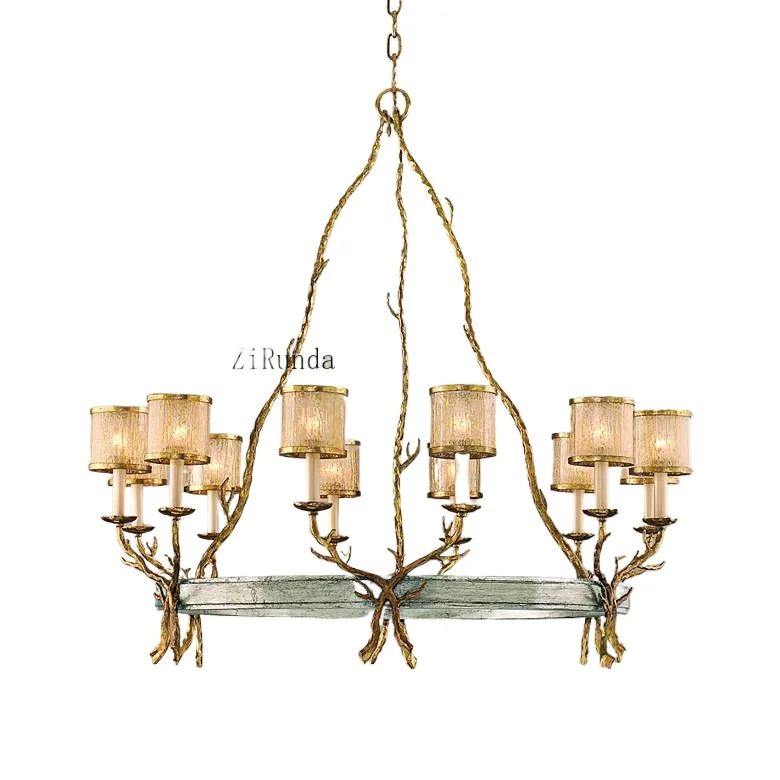 Lámpara de Techo Elegante y Moderna para Comedor o Sala de Estar, Diseño de Moda, Metal y Vidrio, Tipo Candelabro, Personalizable