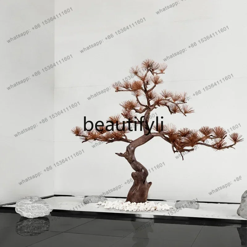 

New Chinese-style simulated welcome pine ornament porch hotel lobby landscaping floor decoration