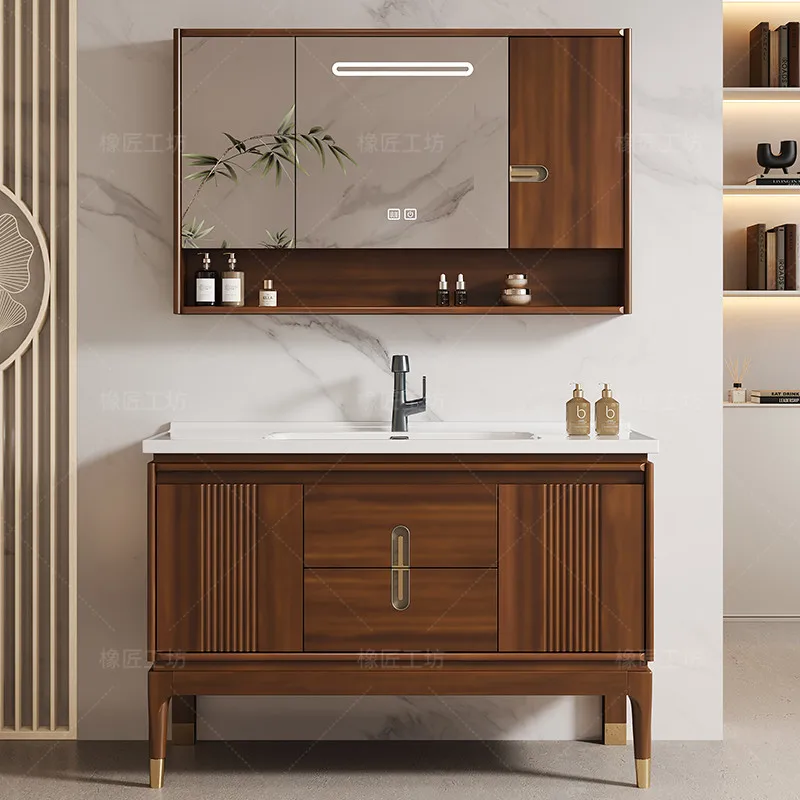 

Storage Shelves Bathroom Cabinet Bar Mirror Organizer Vanity Accessories Cupboard Wooden Decorations Gabinete Salon Furniture