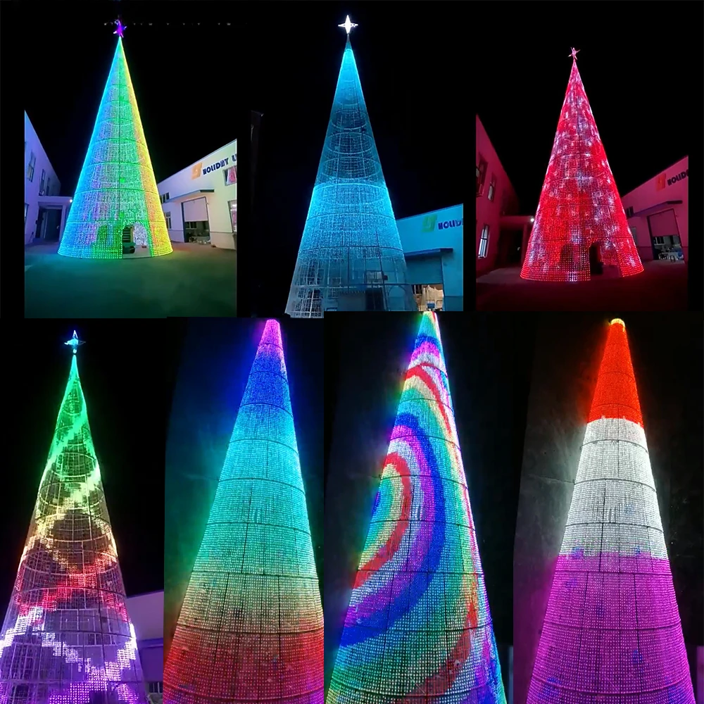 Christmas decorations outdoor 3D motif light RGB Christmas tree light