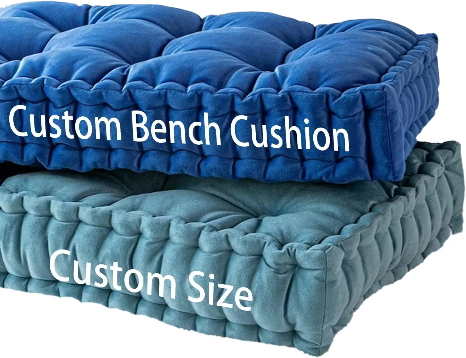 Custom Velvet Window Seat Cushions with Handle 10cm Thick Booster Floor Furniture Cushion Dining Seat Chair Pad Bench Cushion